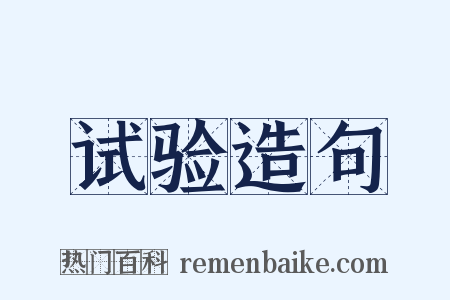 试验造句是什么意思的图片